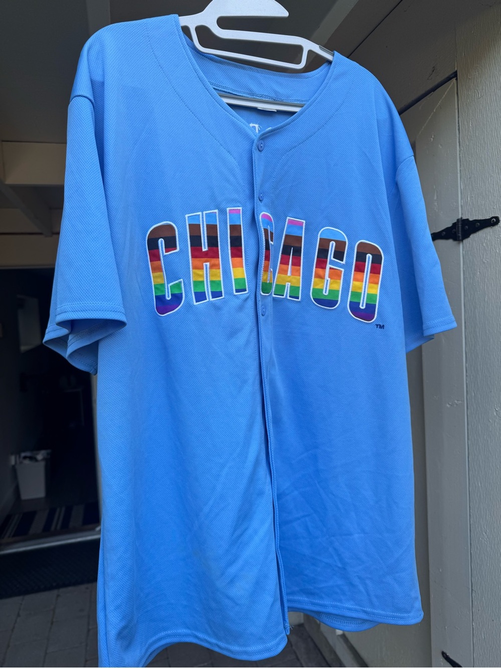 Light Blue Chicago Cubs Pride Baseball Jersey